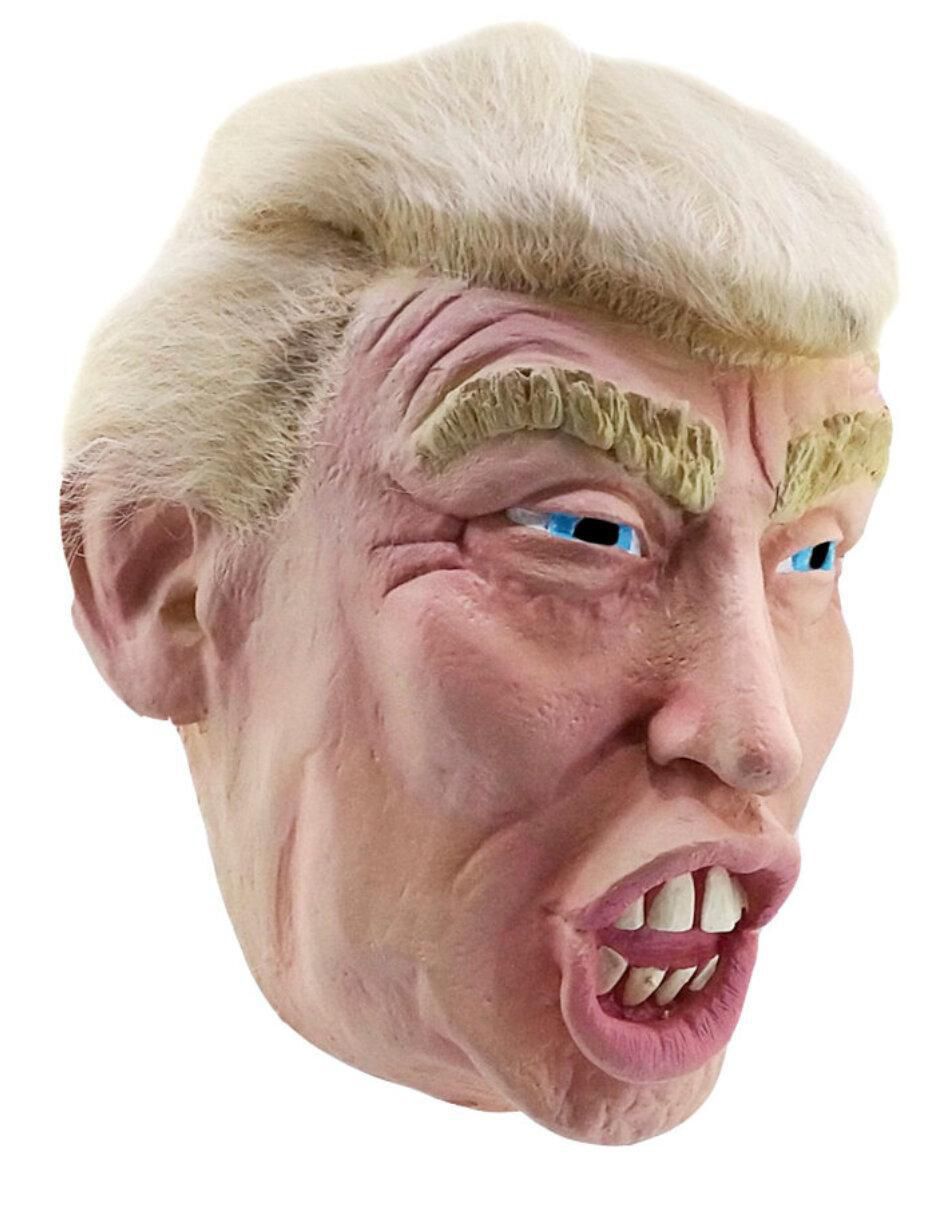 Máscara para disfraz de Trump con peluca Famous people Ghoulish Productions