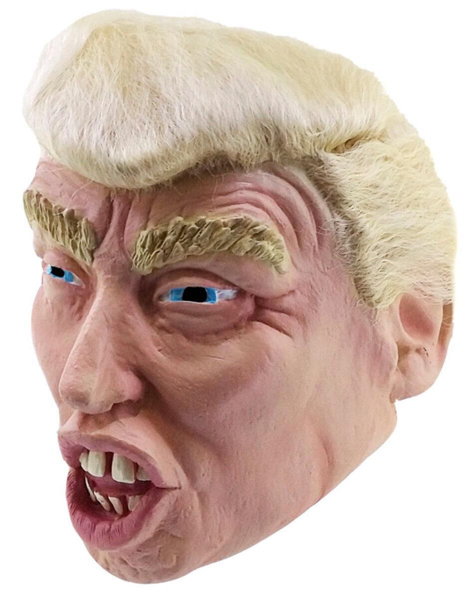Máscara para disfraz de Trump con peluca Famous people Ghoulish Productions