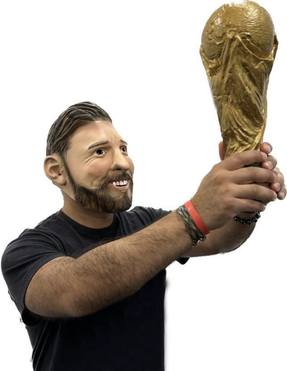 Máscara para disfraz de Futbolista L. Messi Famous People 7