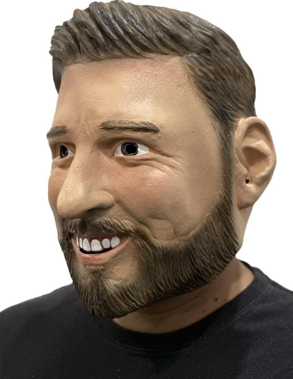 Máscara para disfraz de Futbolista L. Messi Famous People