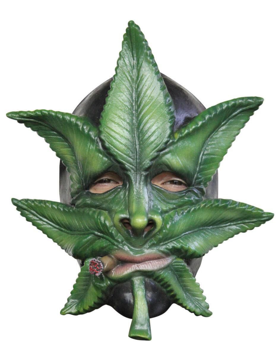 Máscara para disfraz de hierba mariguana Ghoulish Productions