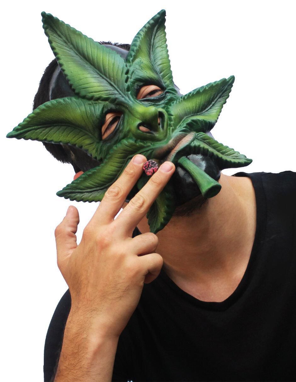 Máscara para disfraz de hierba mariguana Ghoulish Productions