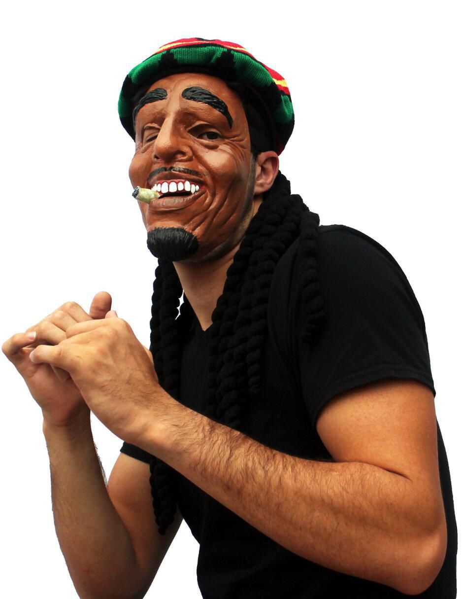Máscara para disfraz de Bob Marley Drogo Humor Ghoulish Productions