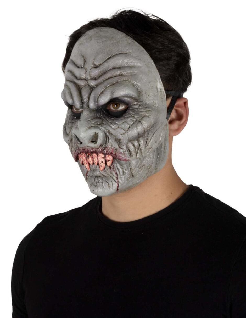 Máscara para disfraz de vampiro sanguinario moving mouth 5