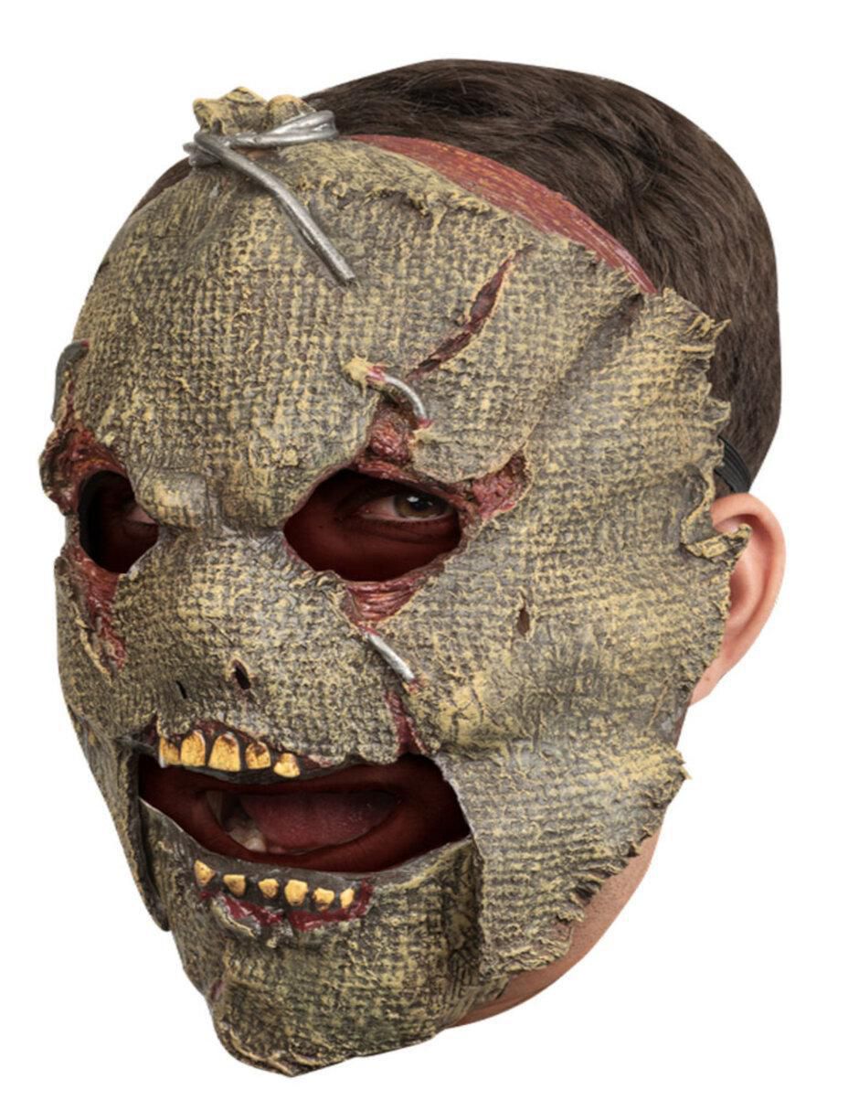 Máscara para disfraz de Espantapájaros Moving Mouth Ghoulish Productions