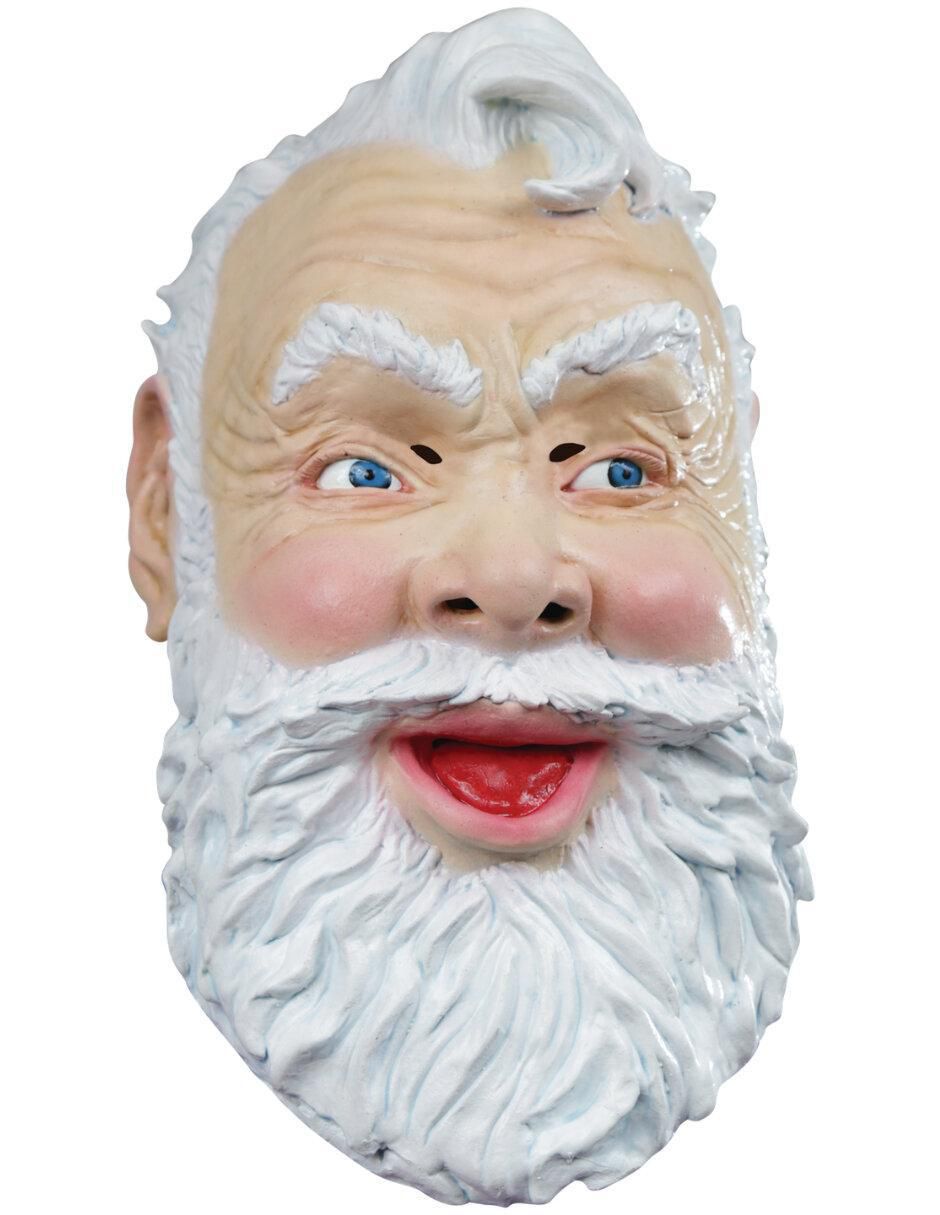 Máscara para disfraz de santa claus sonriente horror xmas