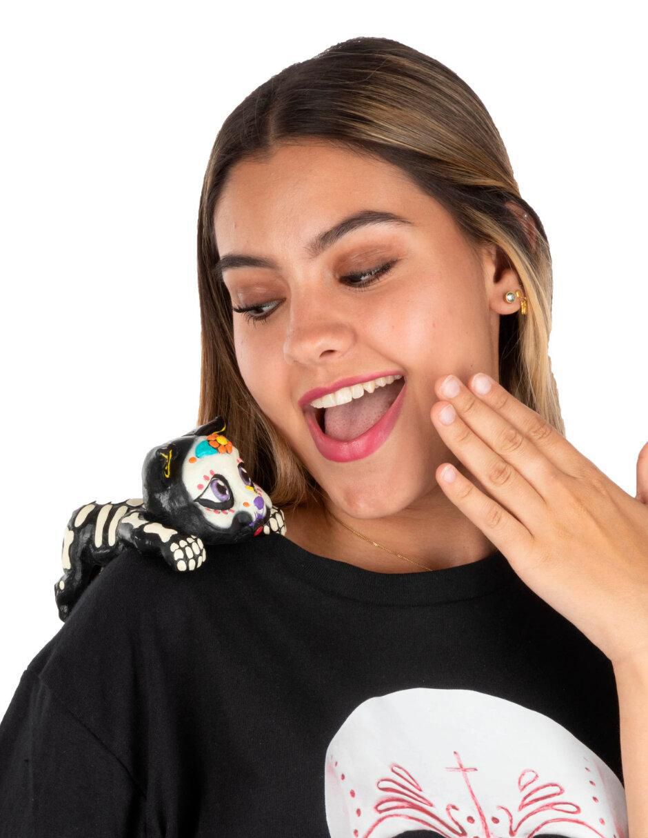 Shoulder buddy para disfraz de gatito catrina Day of the dead