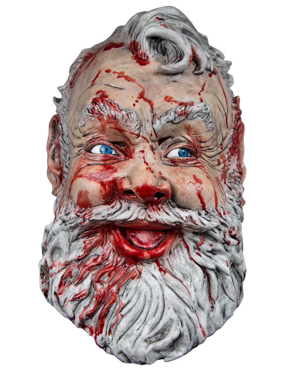 Máscara para disfraz de santa claus sangriento horror xmas Máscara para disfraz de santa claus sangriento horror xmas