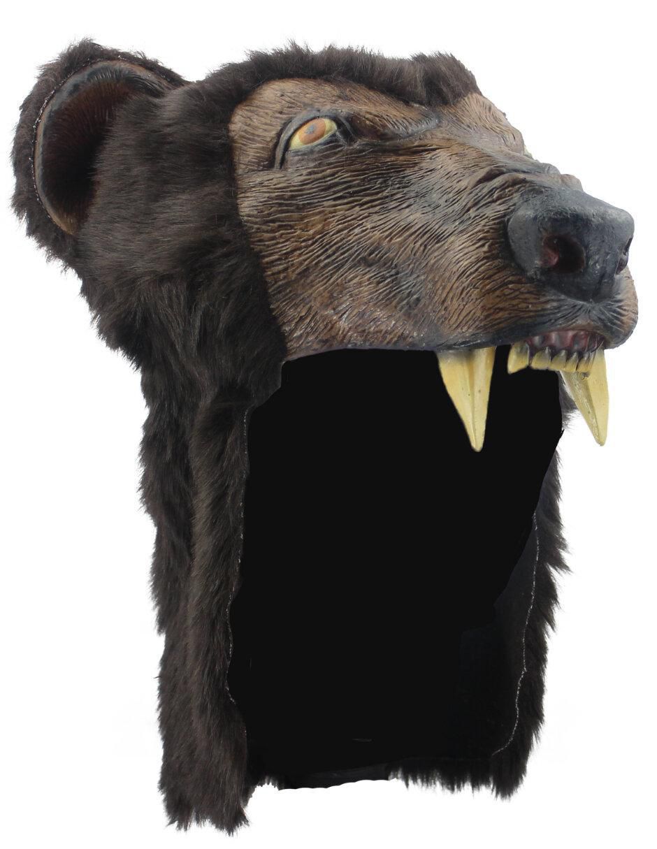 Casco para disfraz de animal oso salvaje 5