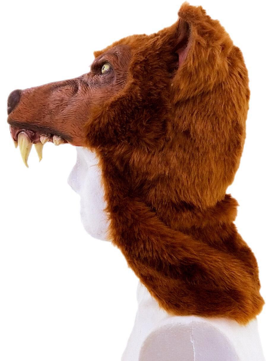 Casco para disfraz de animal lobo salvaje 4