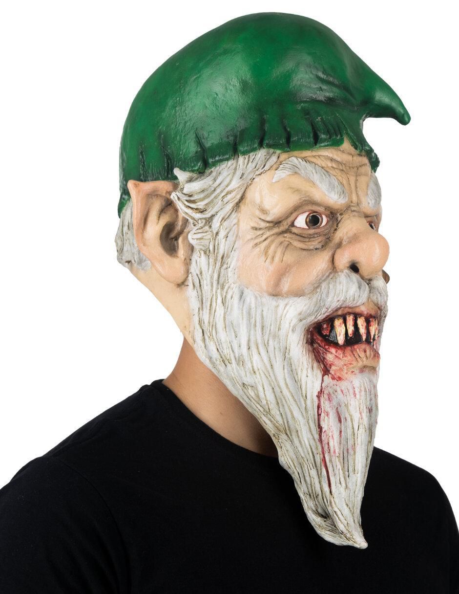 Máscara para disfraz de gnomo navideño maligno horror xmas 2