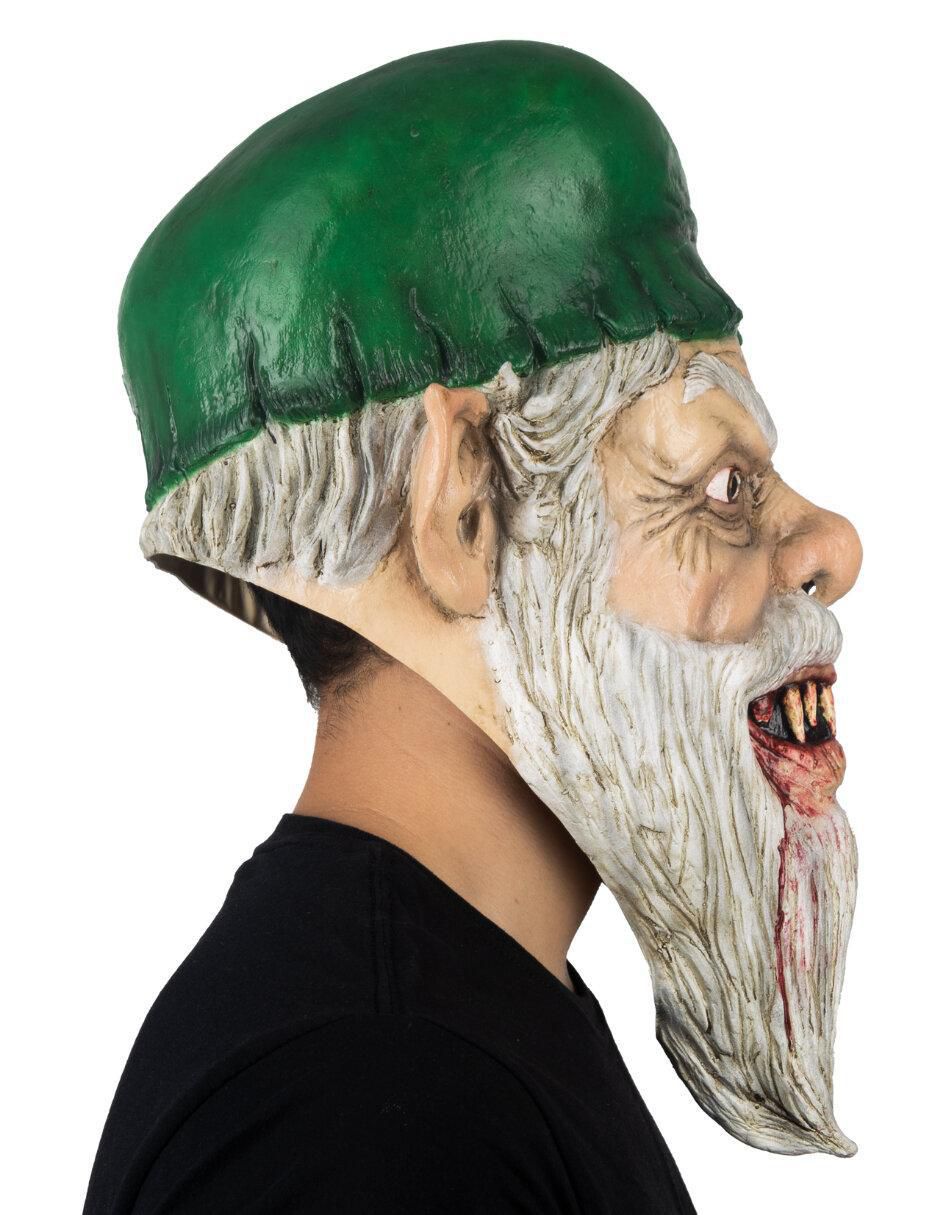 Máscara para disfraz de gnomo navideño maligno horror xmas 3