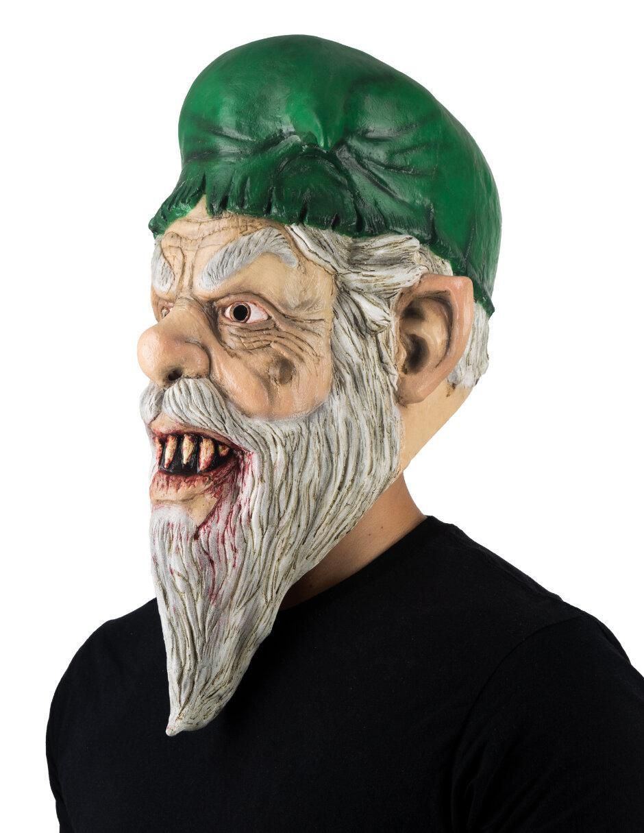 Máscara para disfraz de gnomo navideño maligno horror xmas 6