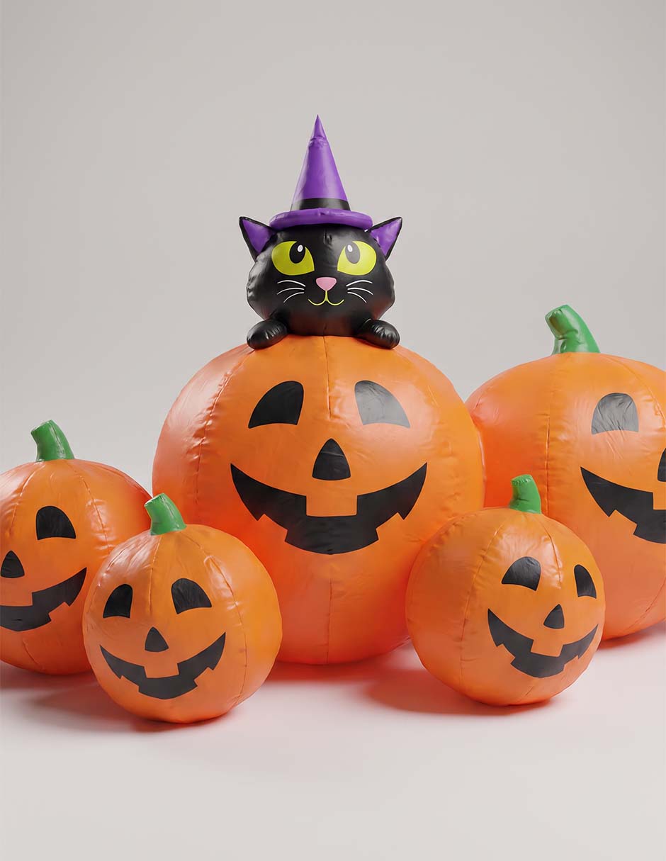 Inflable decorativo forma de calabaza 2