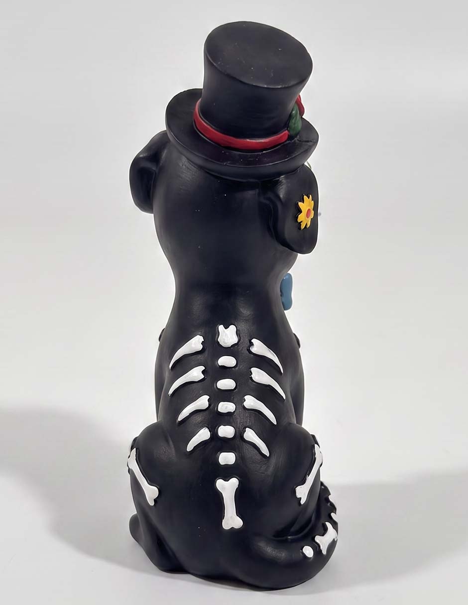 Figura decorativa con forma de perro catrín
