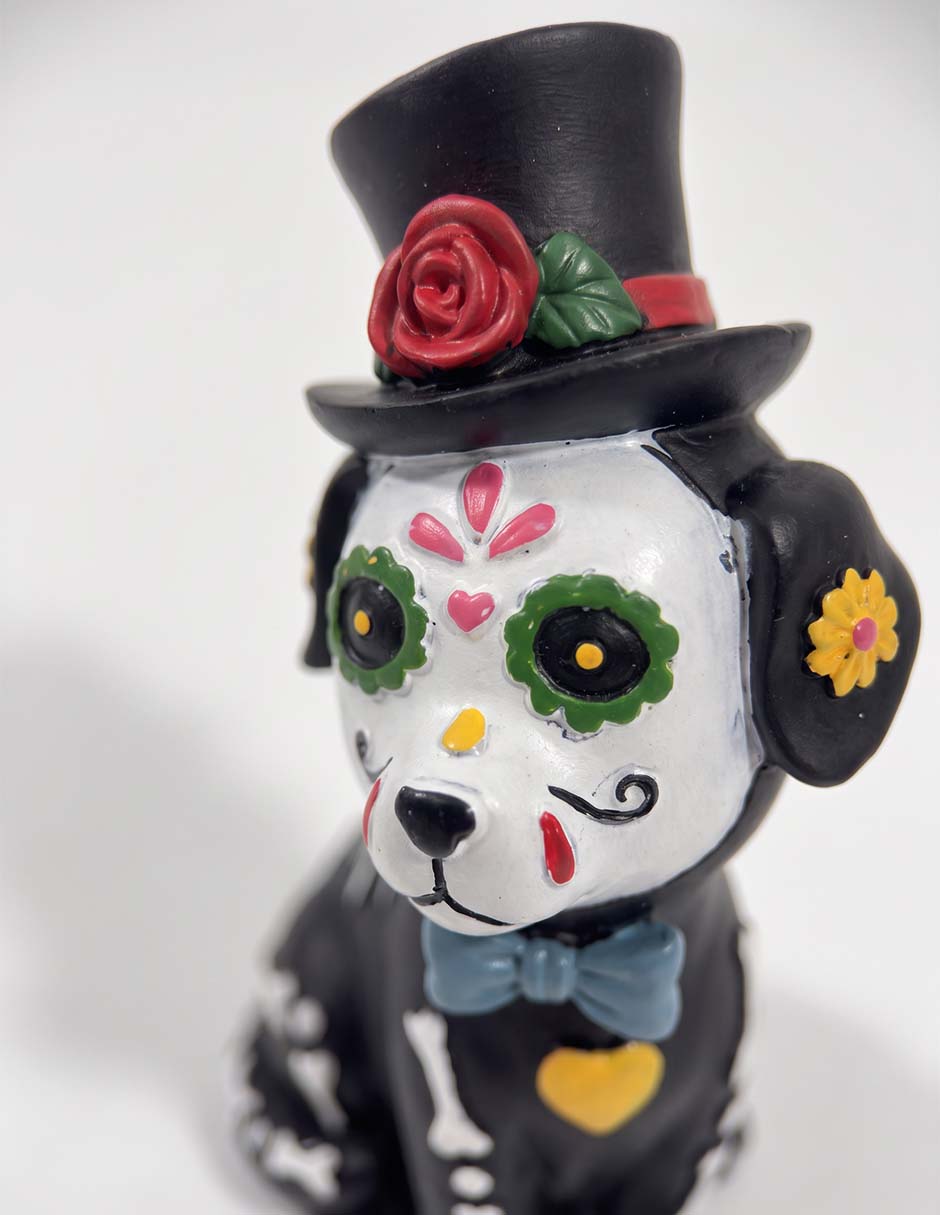 Figura decorativa con forma de perro catrín 2