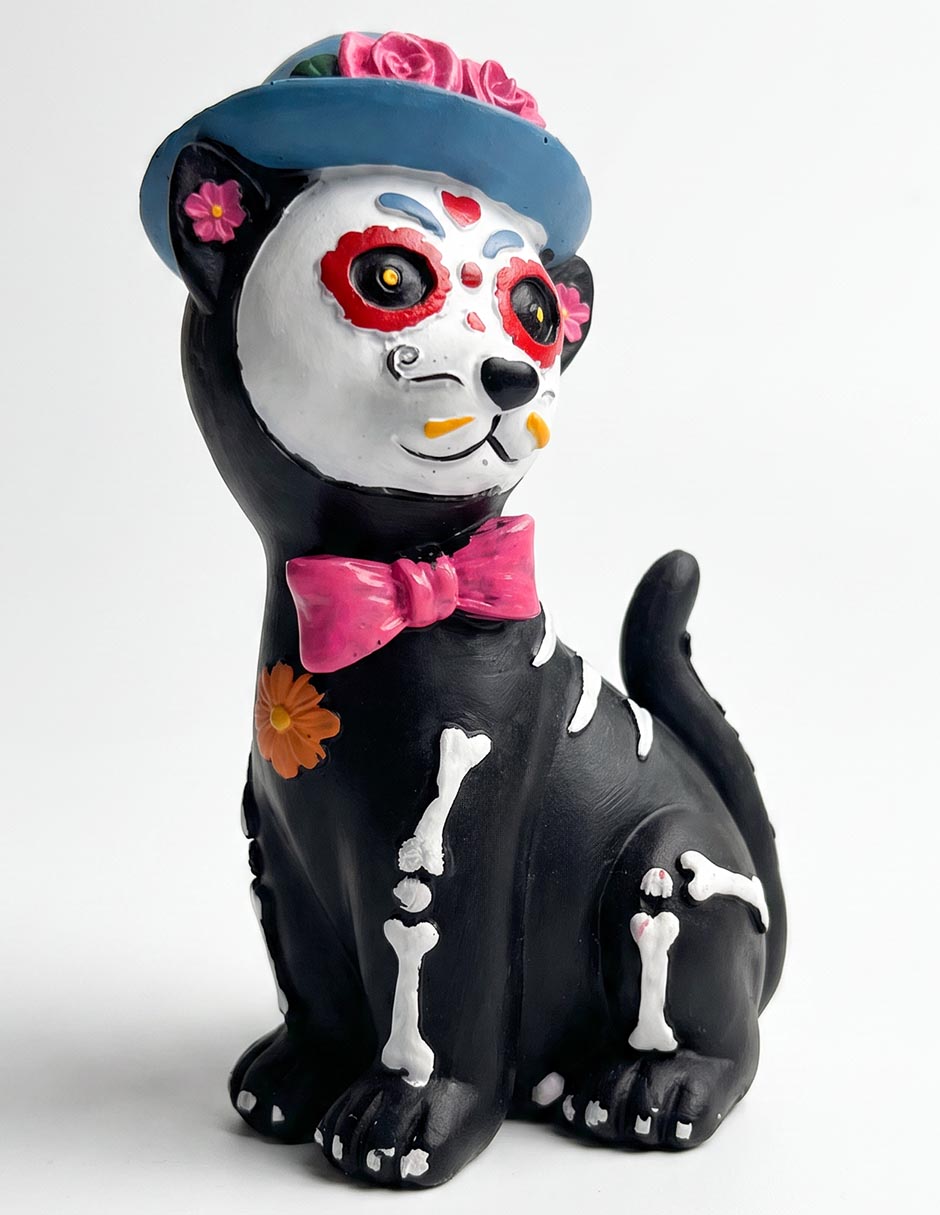 Figura decorativa de halloween con forma de gato Figura decorativa de halloween con forma de gato