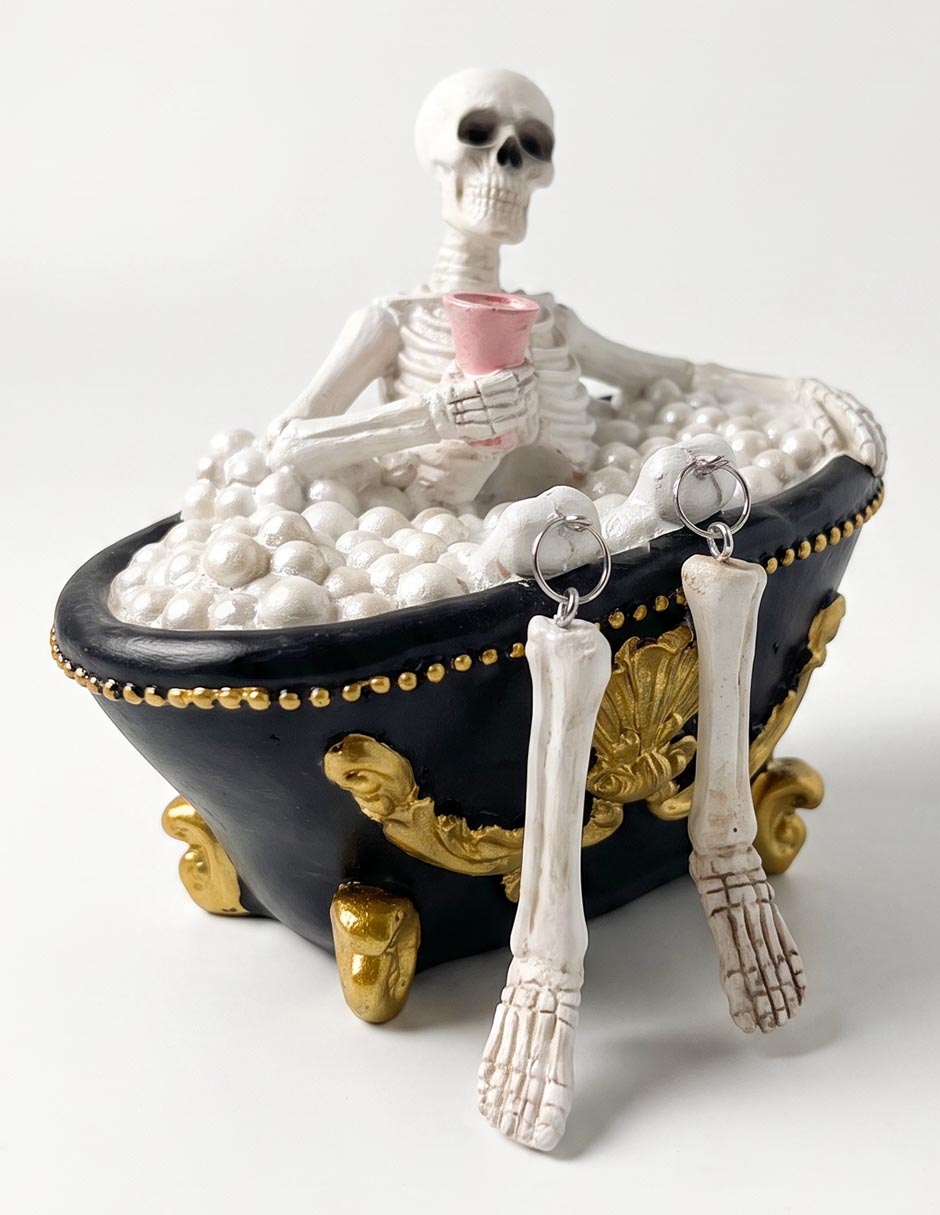 Figura decorativa de halloween con forma de calavera 1
