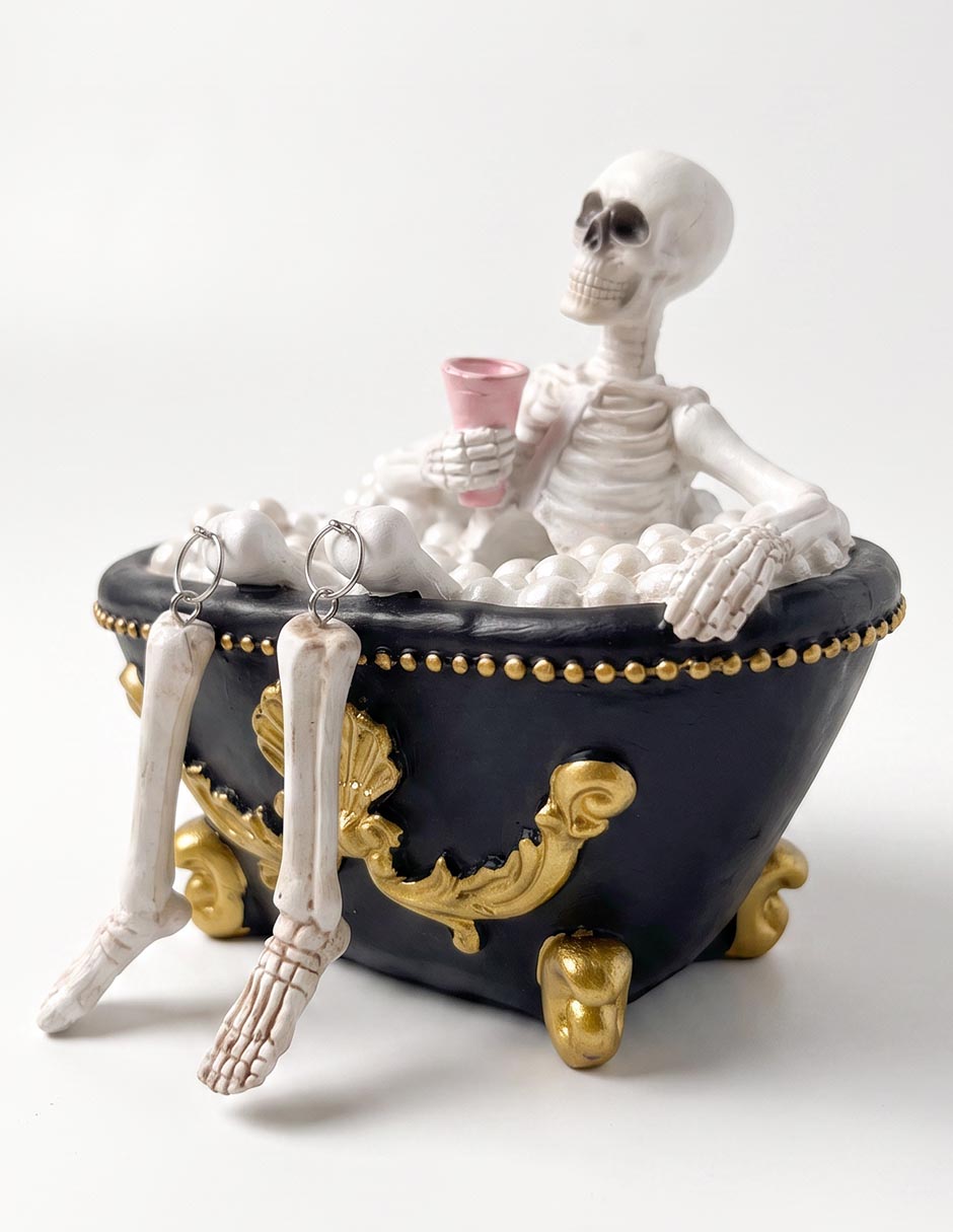 Figura decorativa de halloween con forma de calavera 3