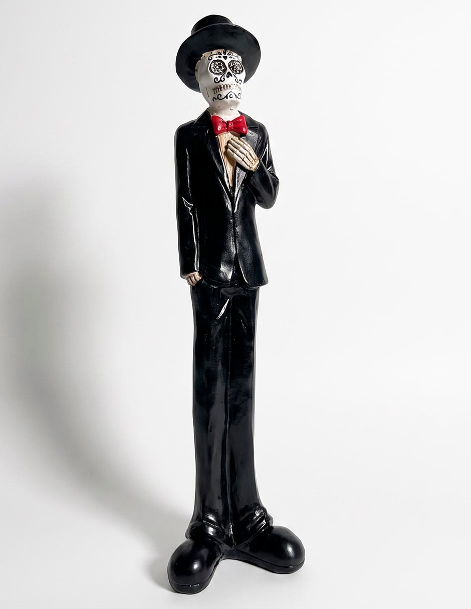 Figura decorativa de halloween con forma de catrín 1