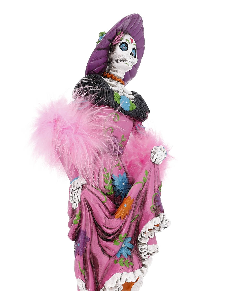Figura decorativa de halloween con forma de catrina