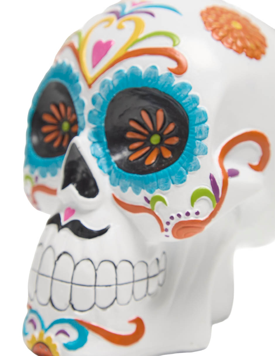 Figura decorativa de halloween con forma de calavera