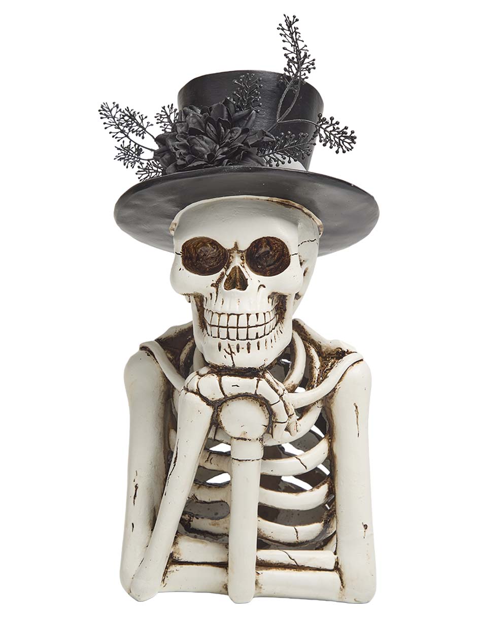 Figura decorativa de Halloween con forma de catrín 1