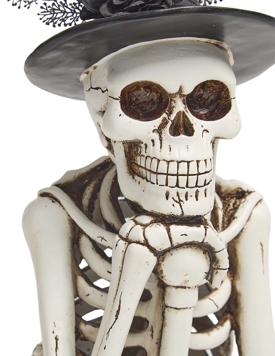Figura decorativa de Halloween con forma de catrín