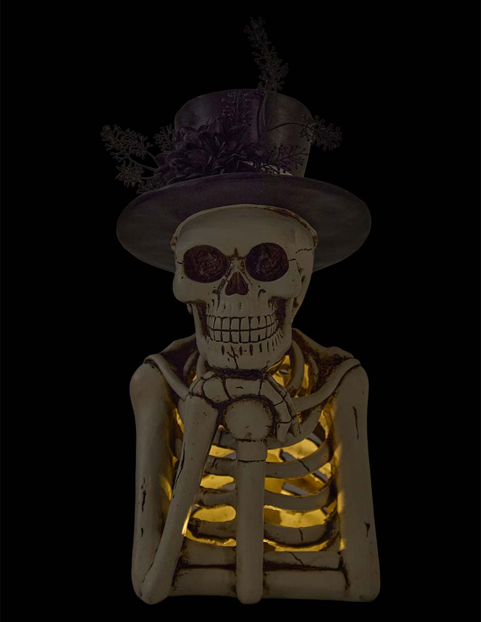 Figura decorativa de Halloween con forma de catrín 7