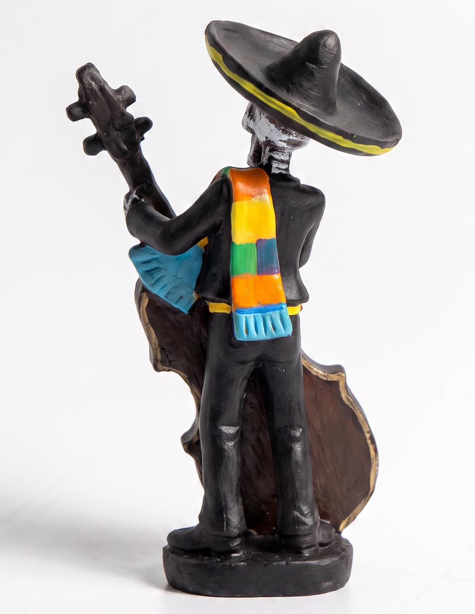 Figura decorativa Día de muertos con forma de esqueleto mariachi 2