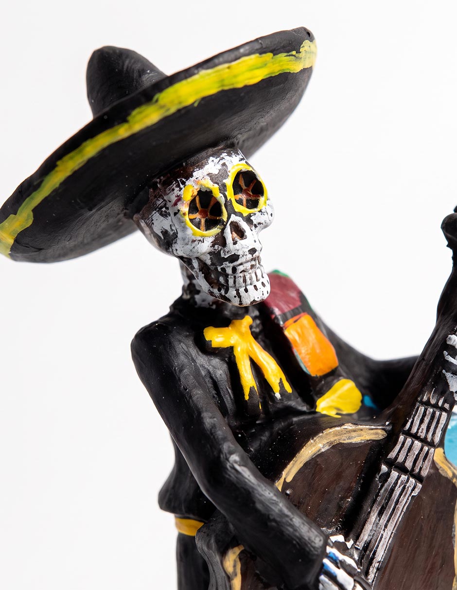 Figura decorativa Día de muertos con forma de esqueleto mariachi 3