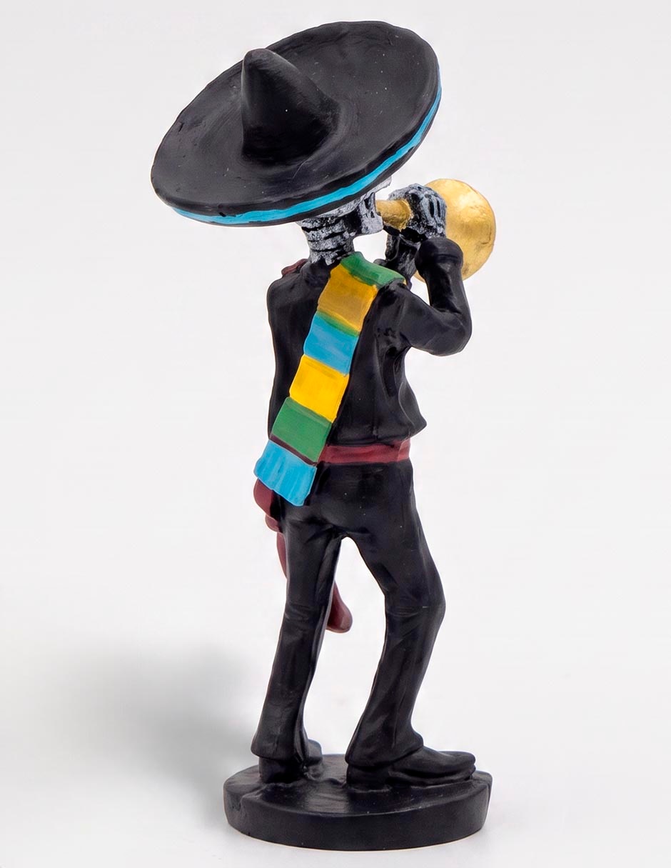 Figura decorativa Día de muertos con forma de esqueleto mariachi 2