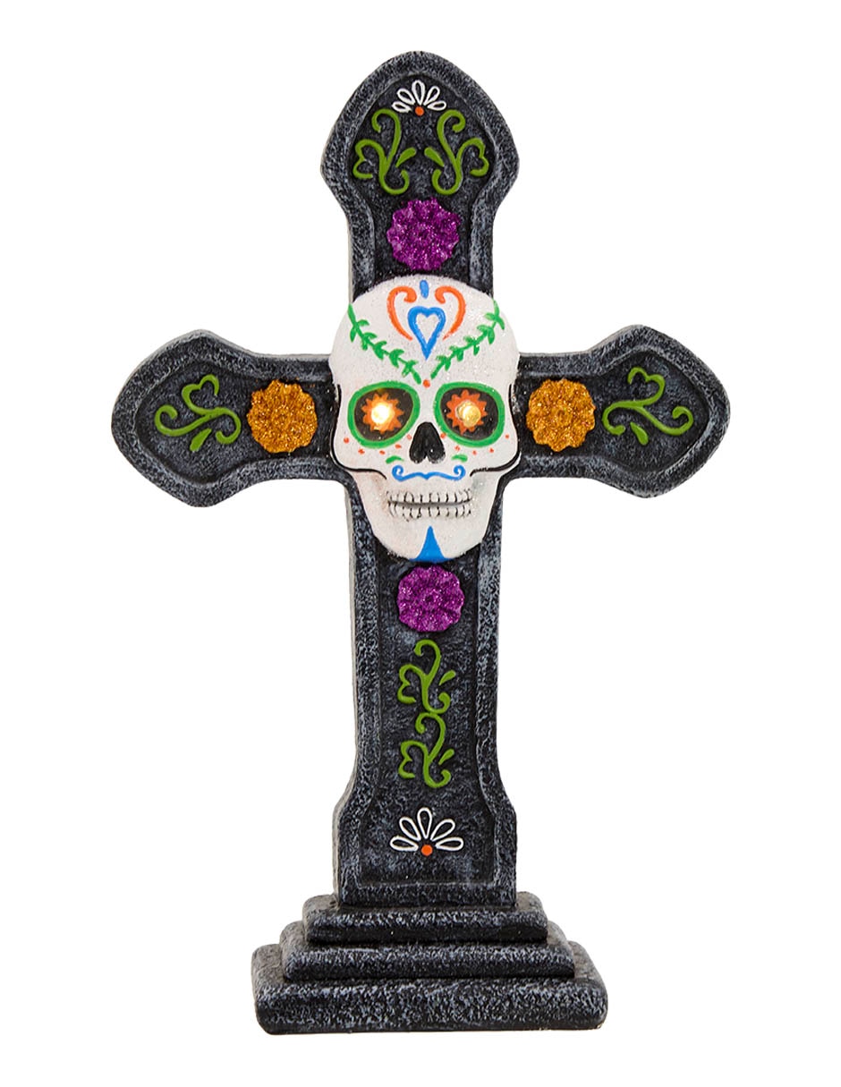 Figura decorativa Día de muertos con forma de cruz