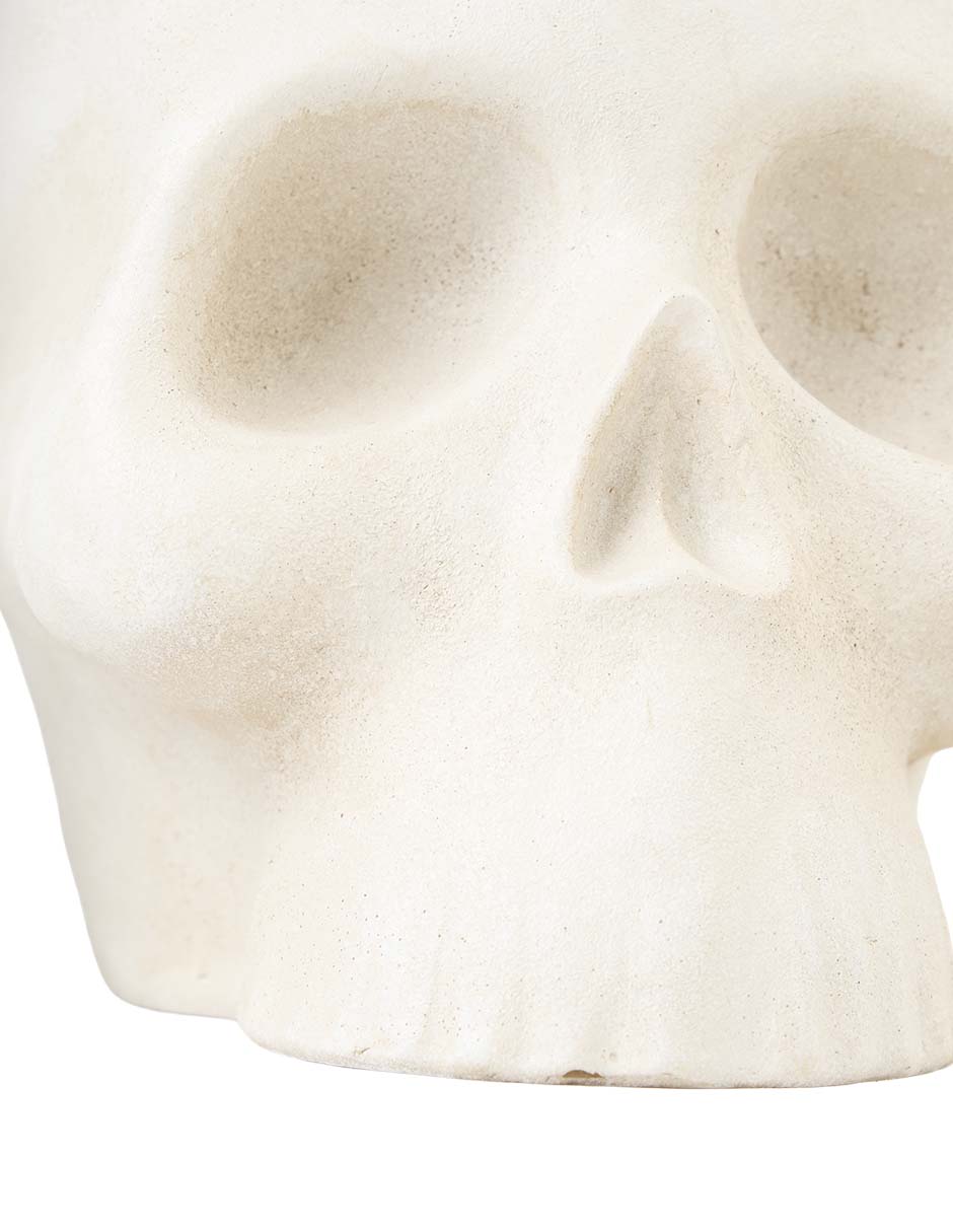 Figura decorativa con forma de cráneo