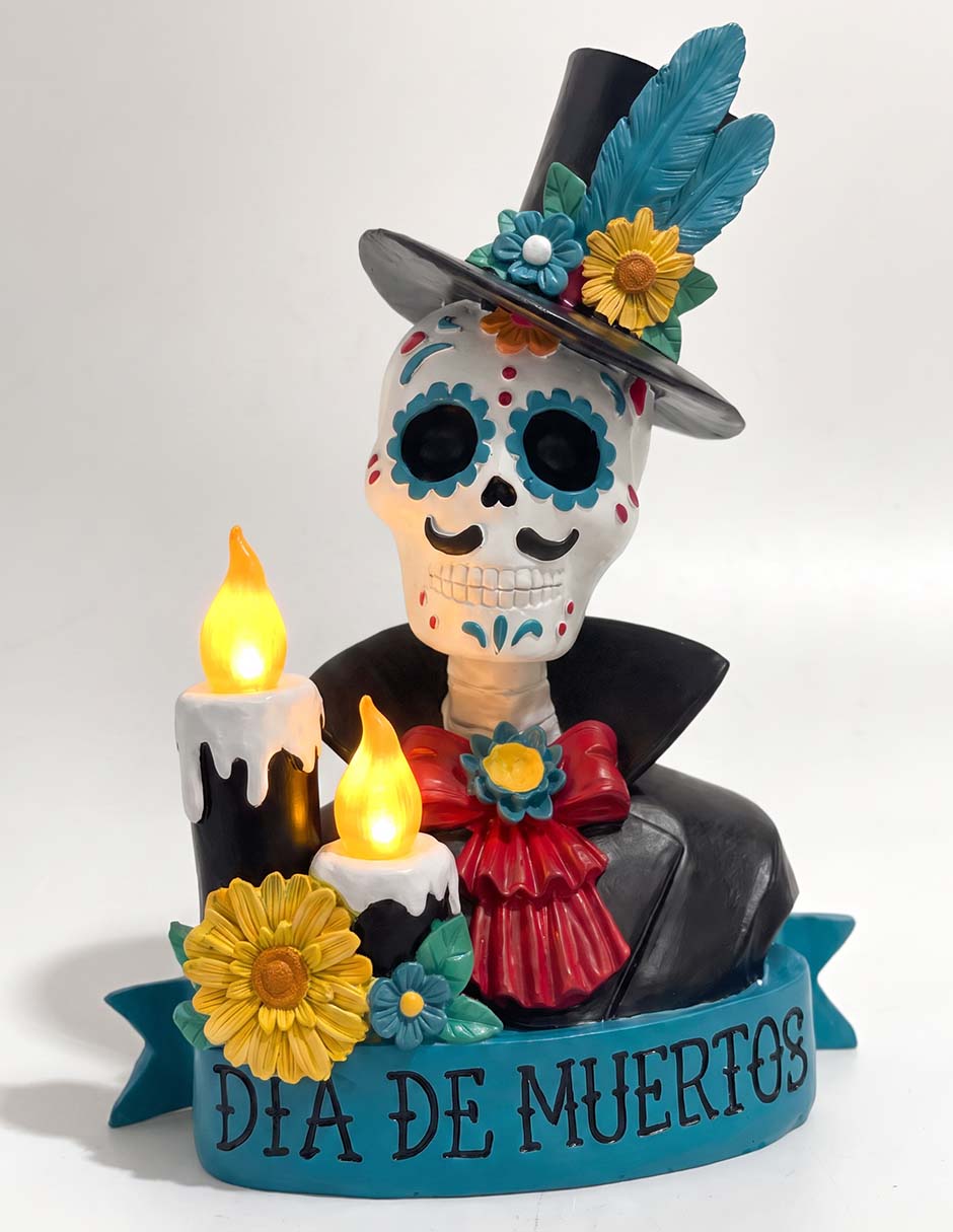 Figura decorativa de Halloween con forma de catrín