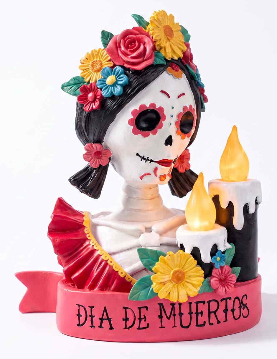 Figura decorativa de Halloween con forma de Catrina 1