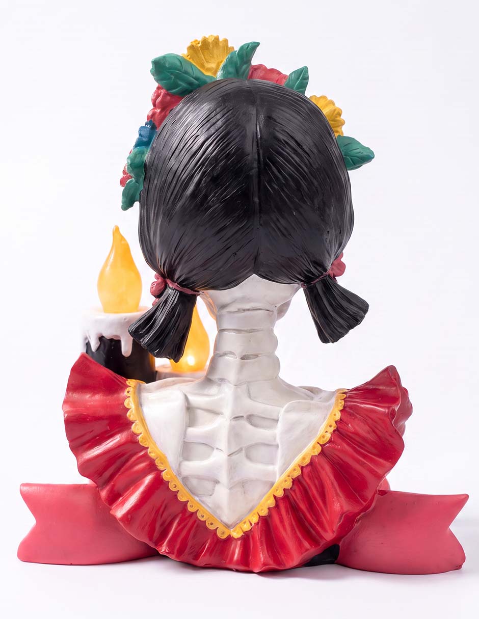 Figura decorativa de Halloween con forma de Catrina 2