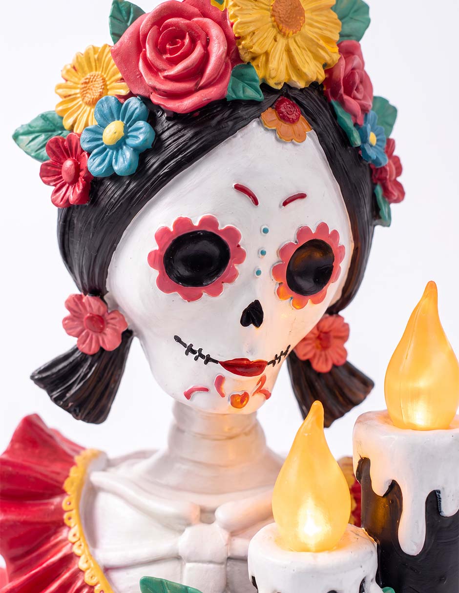 Figura decorativa de Halloween con forma de Catrina 4