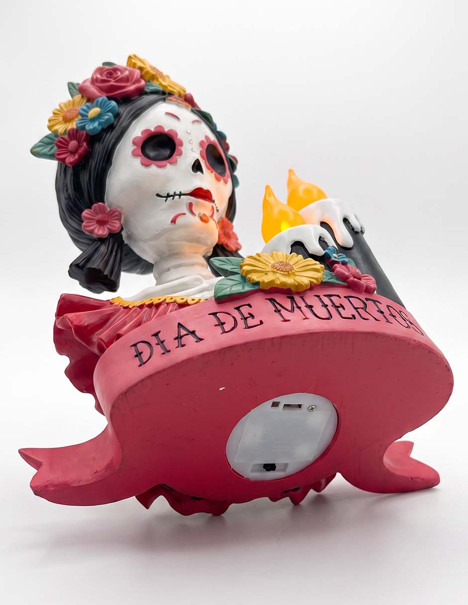 Figura decorativa de Halloween con forma de Catrina