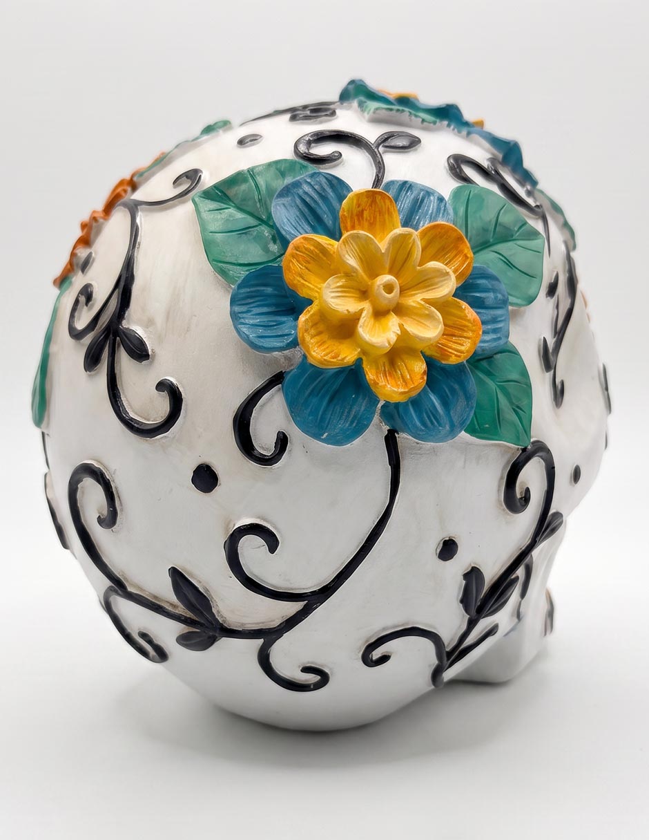 Figura decorativa Día de Muertos con forma de cráneo 2