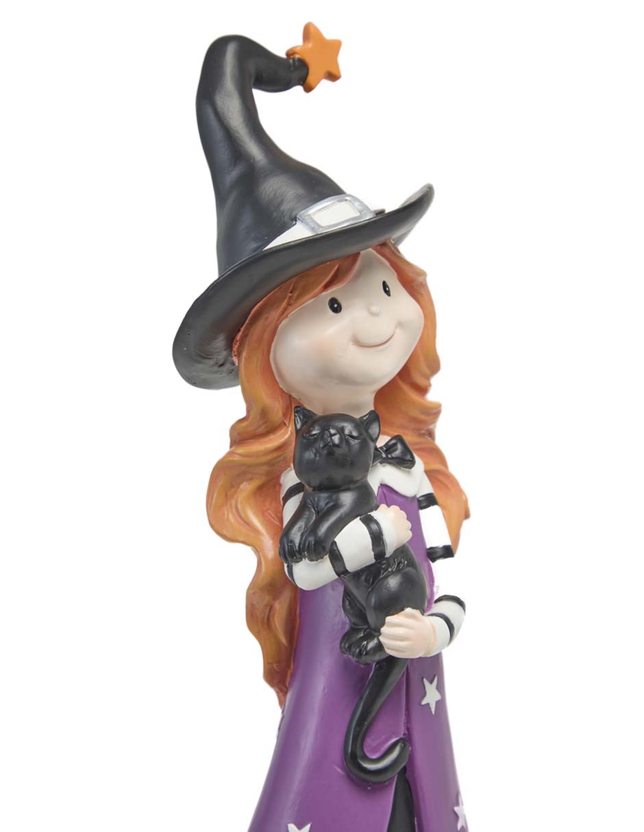 Figura decorativa de halloween con forma de bruja Figura decorativa de halloween con forma de bruja