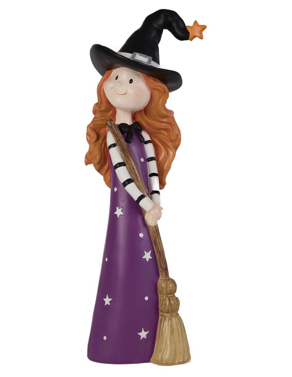 Figura decorativa de Halloween con forma de bruja 1