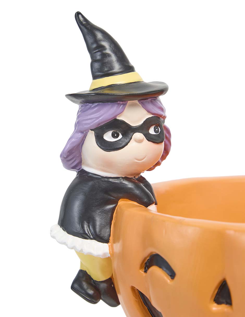 Dulcero de Halloween con forma de calabaza