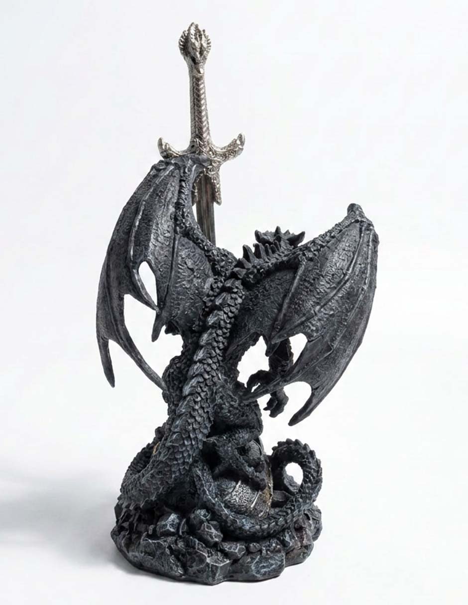 Figura decorativa con forma de dragón 3