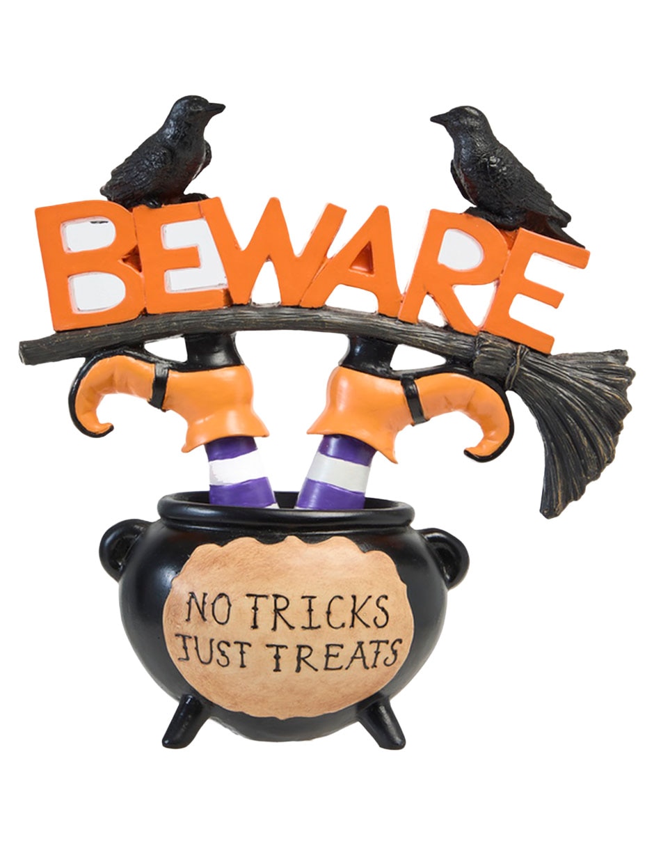 Figura decorativa de halloween con forma de caldero 1
