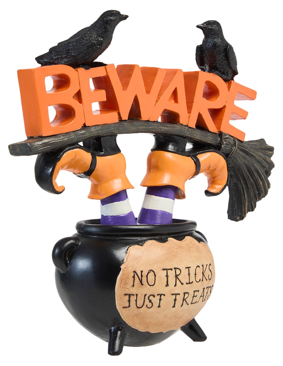 Figura decorativa de halloween con forma de caldero 2
