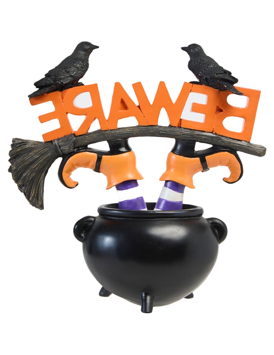 Figura decorativa de halloween con forma de caldero 3