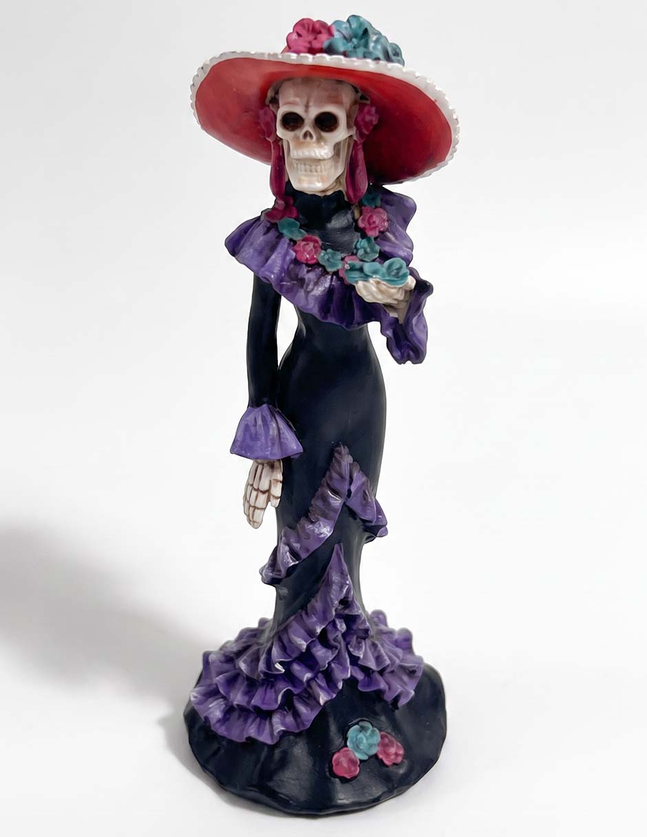 Figura decorativa Día de Muertos con forma de catrina