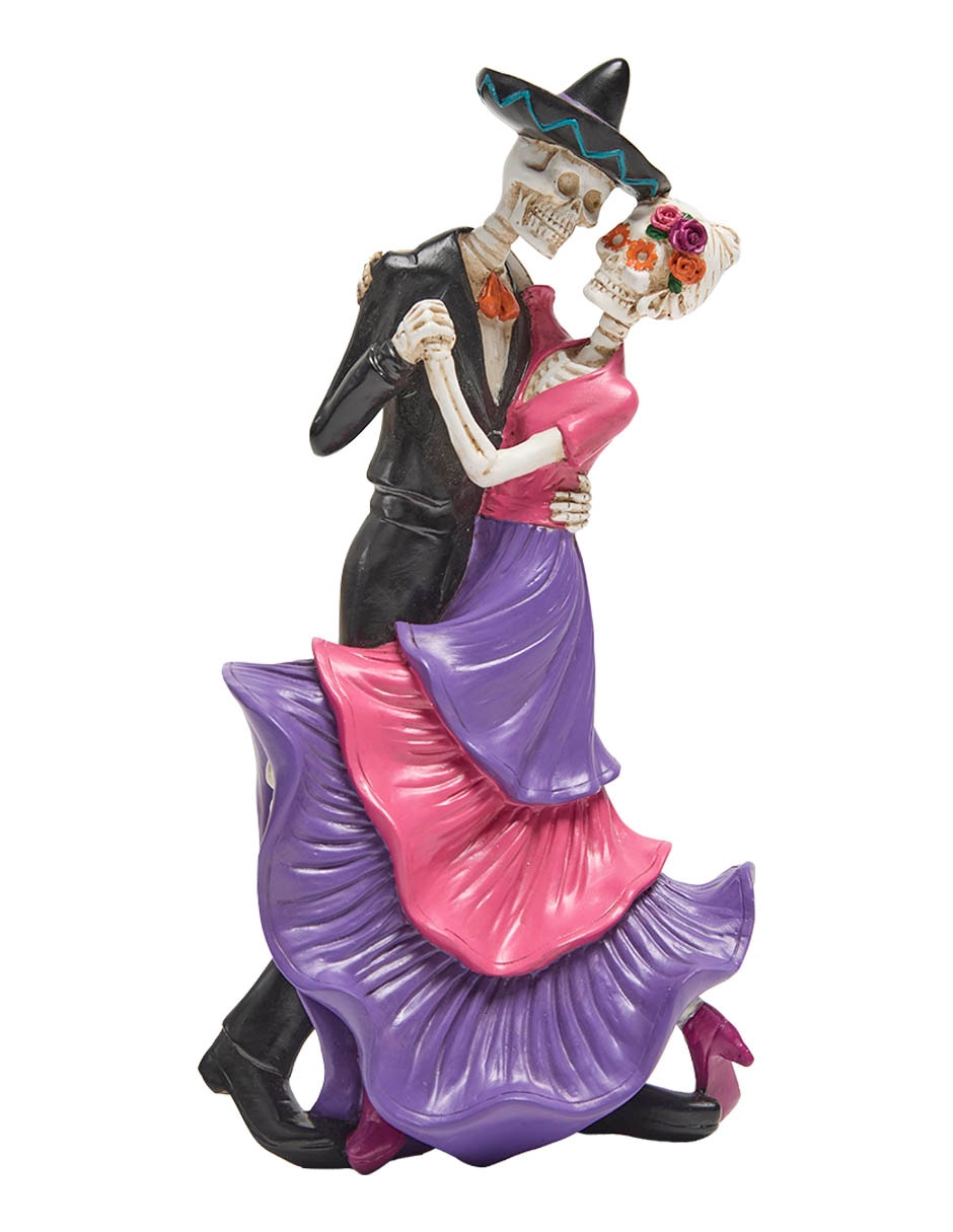 Figura decorativa de halloween con forma de pareja de catrines 1