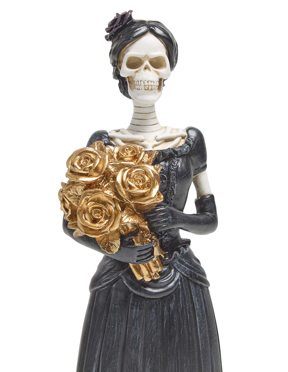 Figura decorativa de halloween con forma de catrina